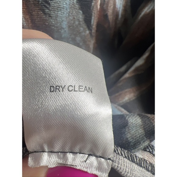 Calvin Klein Abstract Animal Print Cap Sleeve Knit Sheath Dress Women's Size 12 - Picture 6 of 8